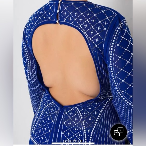 ***IN SEARCH OF*** AKIRA HIGH CLASS LIX RHINESTONE MESH DRESS L - Picture 6 of 6
